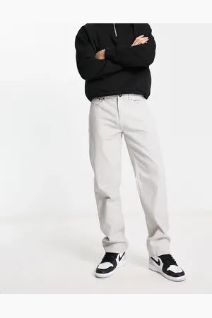 New Look 5 pocket straight trousers in stone