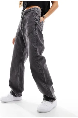 ONLY Carrie high waisted wide leg carpenter jeans in washed