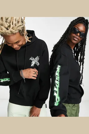 COLLUSION Unisex graphic logo hoodie in co-ord