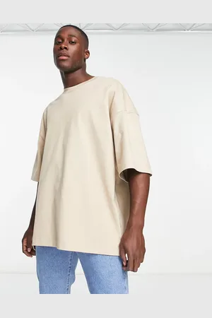 Topman Premium extreme oversized t-shirt in stone