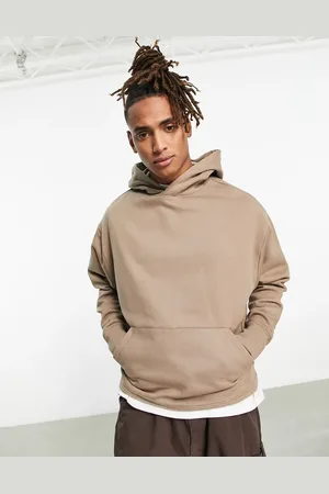 ASOS Heavyweight oversized hoodie in beige