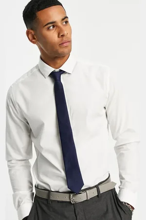 Topman Long sleeve formal shirt with navy tie