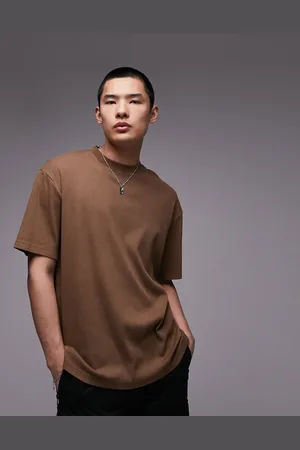 Topman Oversized ribbed t-shirt in washed