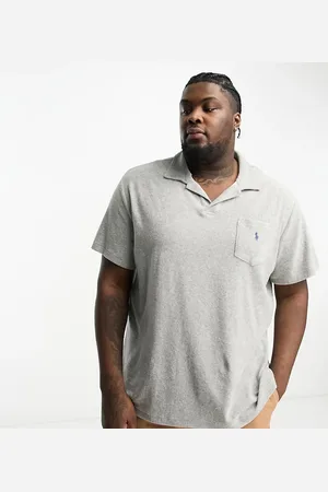 Ralph Lauren Big & Tall icon logo pocket cotton terry polo in marl
