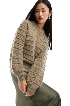 Pieces® Textured stripe jumper in