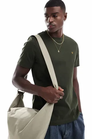 Farah Danny cotton t-shirt in khaki green