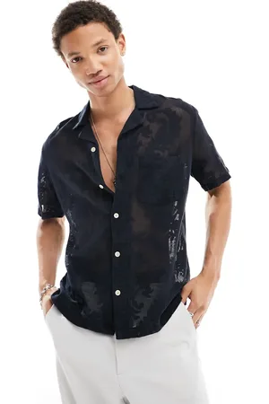 AllSaints Cerrito lace shirt in