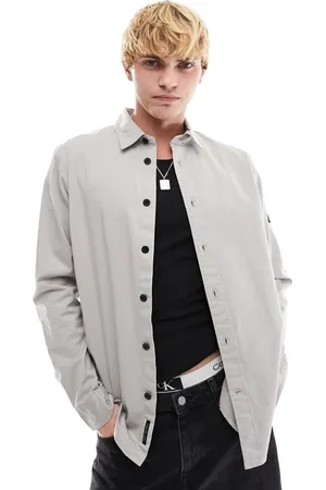 Calvin Klein Monogram logo badge relaxed shirt in