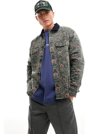 Abercrombie & Fitch Tapestry print twill overshirt in