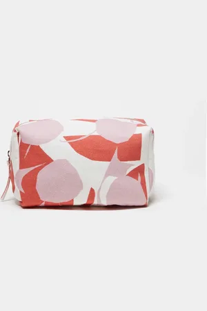 & OTHER STORIES Makeup bag in geometric print in red and