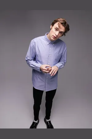 Topman Short sleeve relaxed oxford shirt in