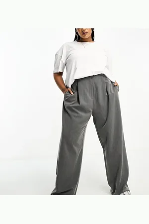 ASOS ASOS DESIGN Curve tailored wide leg dad trouser in