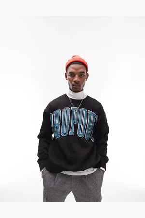 Topman Oversized sweatshirt with dropout print in