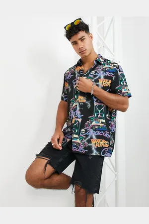 ASOS Relaxed shirt in Back to the Future print