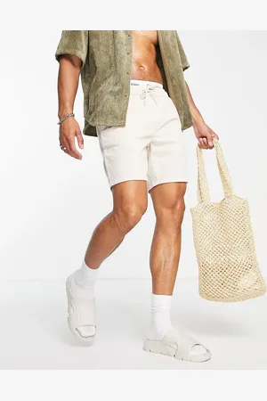 ASOS Slim shorts in beige cord