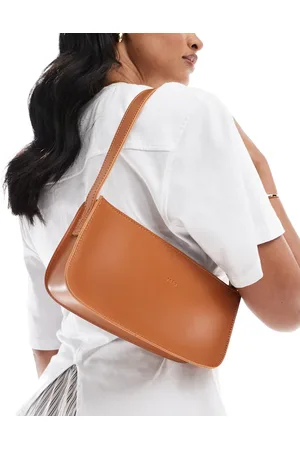 PASQ Clean baguette shoulder bag in tan