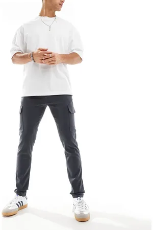 ASOS Skinny cargo trousers in charcoal