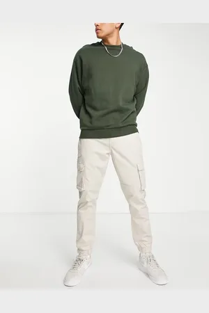 Only & Sons Slim fit cargo trousers with cuffed bottom in sand