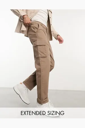 ASOS Relaxed cargo trousers in stone