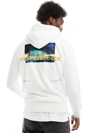 Bershka Renaissance back printed hoodie in