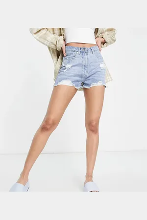 Parisian Ripped denim shorts in light
