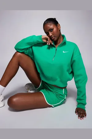 Nike Phoenix Fleece cropped half zip sweatshirt in