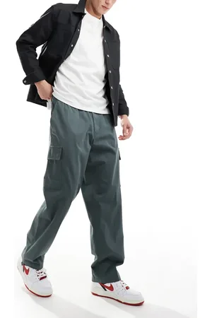 Calvin Klein Straight cargo trousers in charcoal