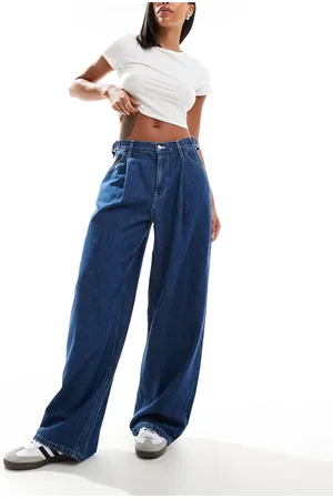 ASOS Side cinch jeans in indigo