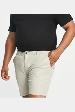 River Island River Island Big & Tall chino shorts in stone