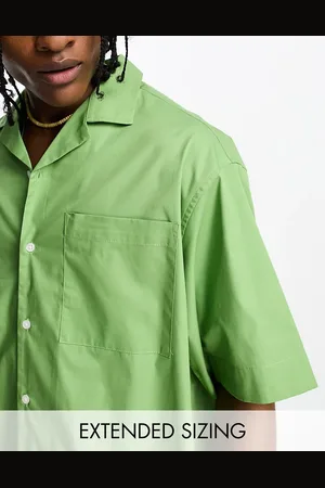 ASOS Boxy oversized revere shirt in light
