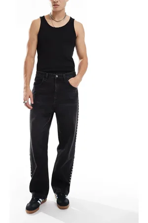 Bershka Baggy fit studded jean in