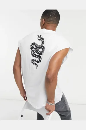 ASOS Oversized vest in with snake back print