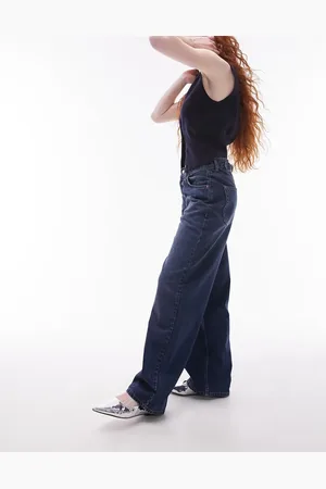 Topshop Cinch low rise relaxed jean in rich