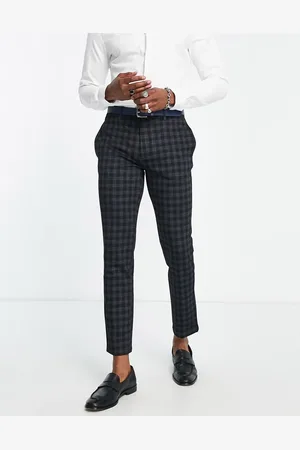 River Island Buffalo check smart trousers in