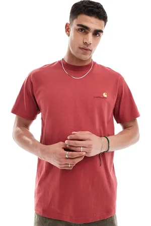 Carhartt American script t-shirt in burgundy