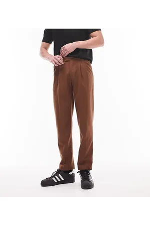 Topman Relaxed wool mix trousers in