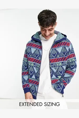 ASOS Knitted hoodie with aztec design