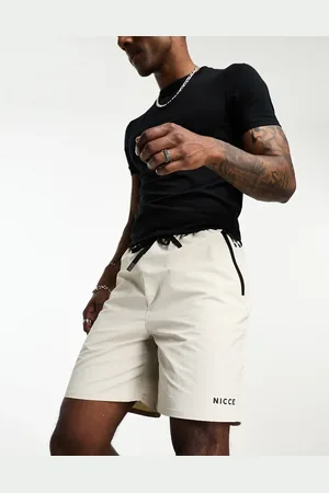 Nicce London Adra co-ord woven shorts in off whitewith contrast waistband