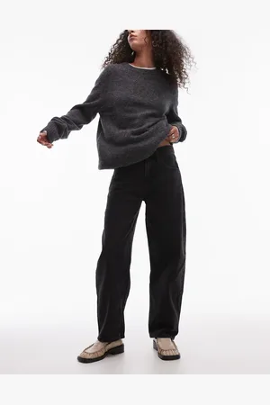 MANGO Bet medium waist barrel leg jean in