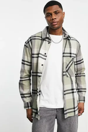 Dr Denim Frank sage check shirt
