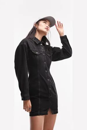 Topshop Denim shirt dress in