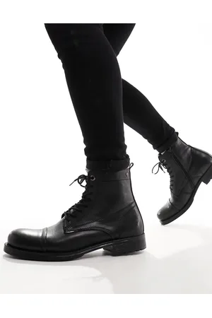JACK & JONES Leather lace up boot in