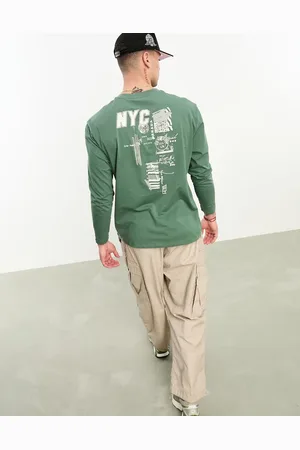 ASOS Relaxed long sleeve t-shirt in with back print