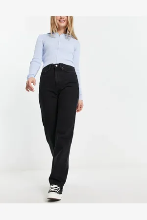 Weekday Rowe Extra high waist straight fit jeans in echo