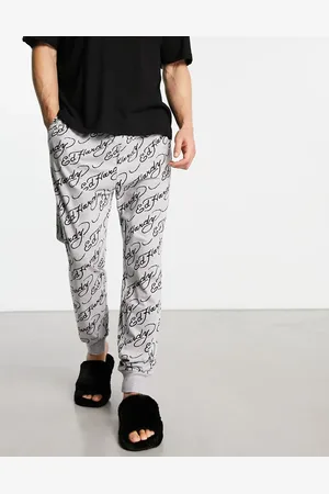 ED HARDY Jacquard waistband lounge pants in marl