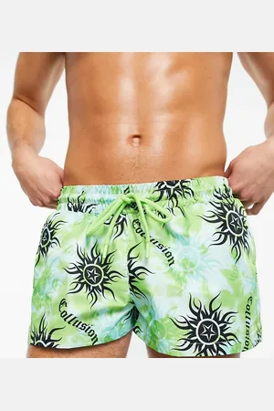 COLLUSION Tie dye sun print swim short