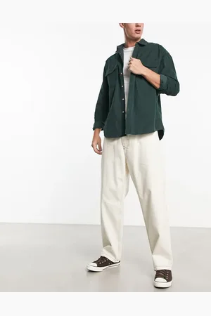 Bershka Baggy fit jeans in ecru
