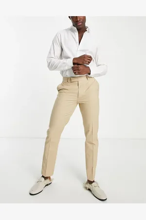 ASOS Slim smart trousers in stone