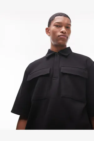 Topman Oversized cargo pocket polo in