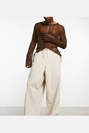 COLLUSION Parachute trouser in stone